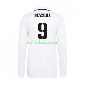 Camisolas de futebol Real Madrid Karim Benzema 9 Equipamento Principal 2022/23 Manga Comprida